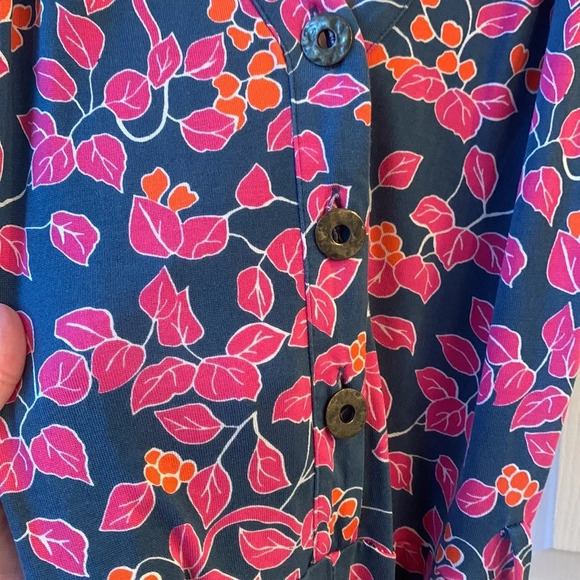 Diane Von Furstenberg Dhalia 100% silk floral pink romper size 6 - Picture 8 of 8